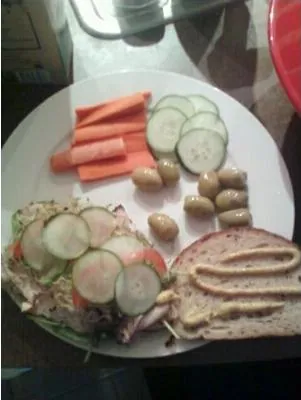 Open face of the samich