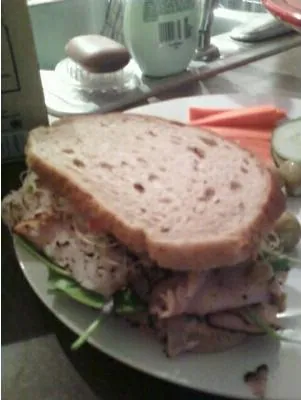 closed side shot of samich