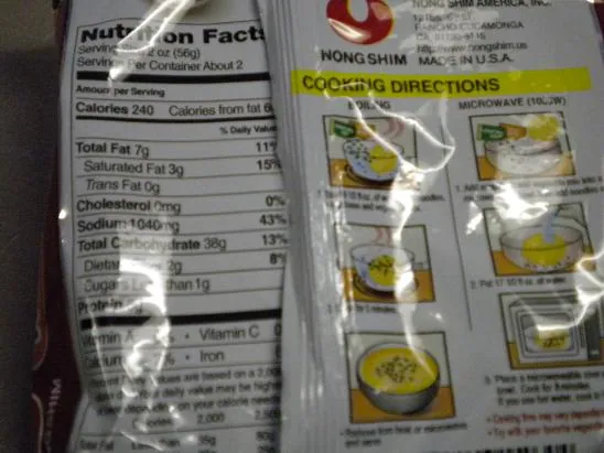nutritional facts
