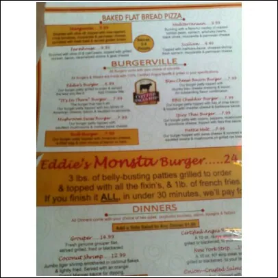 Eddie's Menu