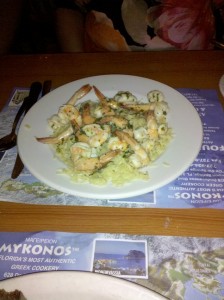 2009-12-30 20.35.32 Mykonos Greek Restaurant - Garides Ellinikes / shrimp